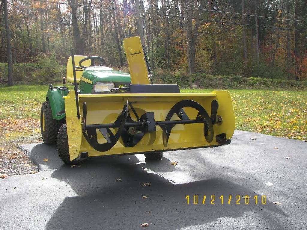 My X748 Came Home With A 54" Snow Blower Up Front | My Tractor Forum